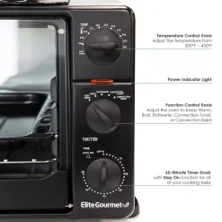 Elite Cuisine Multi-Function Countertop Toaster Oven Broiler -Zojirushi Sales Store 1560504 ALT5