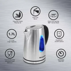 Elite Gourmet 1.7-Liter Stainless Steel Cordless Electric Kettle -Zojirushi Sales Store 1669887 ALT4
