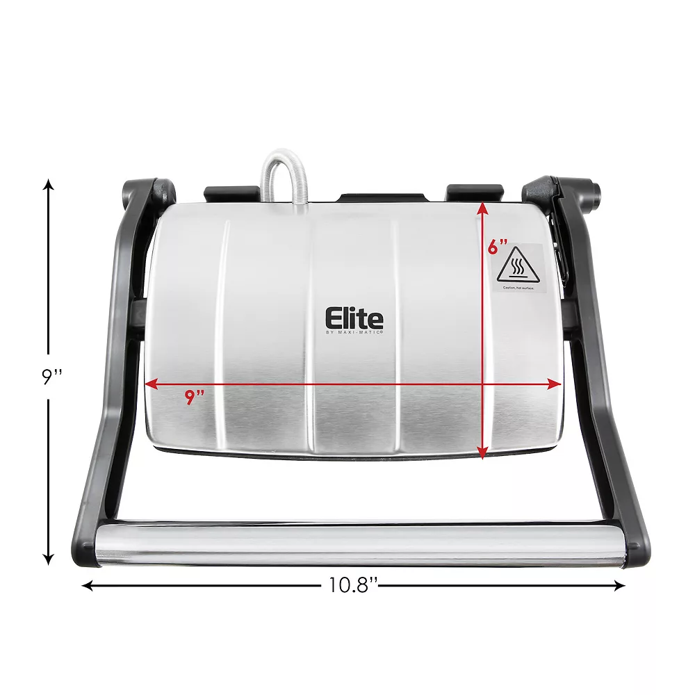 Elite Cuisine 3-in-1 Panini Press & Grill 7 Elite Cuisine 3-in-1 Panini Press & Grill - Image 5