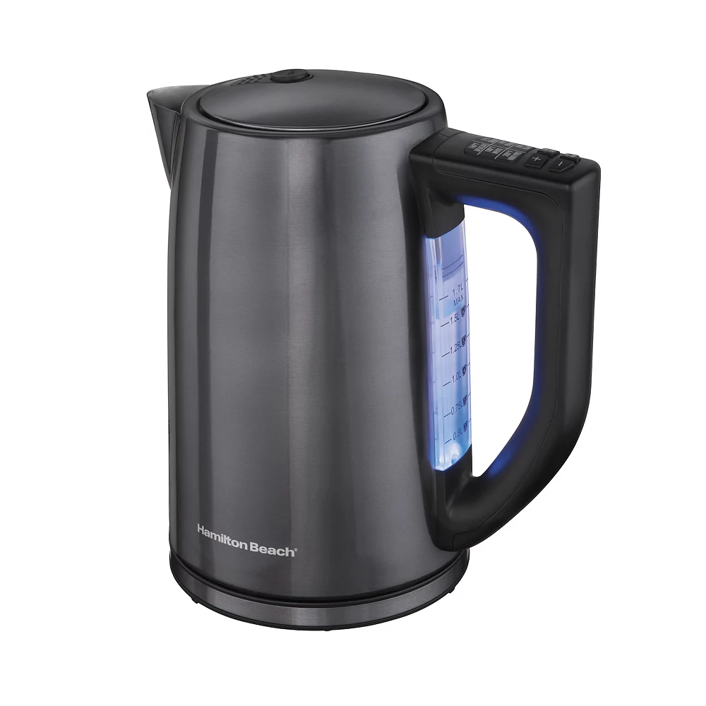 Hamilton Beach 1.7-Liter Variable Temperature Black Stainless Kettle 3 Hamilton Beach 1.7-Liter Variable Temperature Black Stainless Kettle