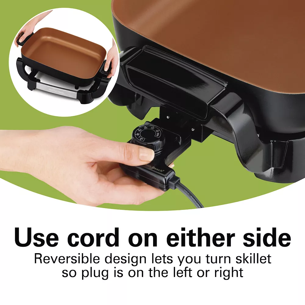 Hamilton Beach Copper Ceramic Skillet With Removable Pan 5 Hamilton Beach Copper Ceramic Skillet With Removable Pan - Image 3