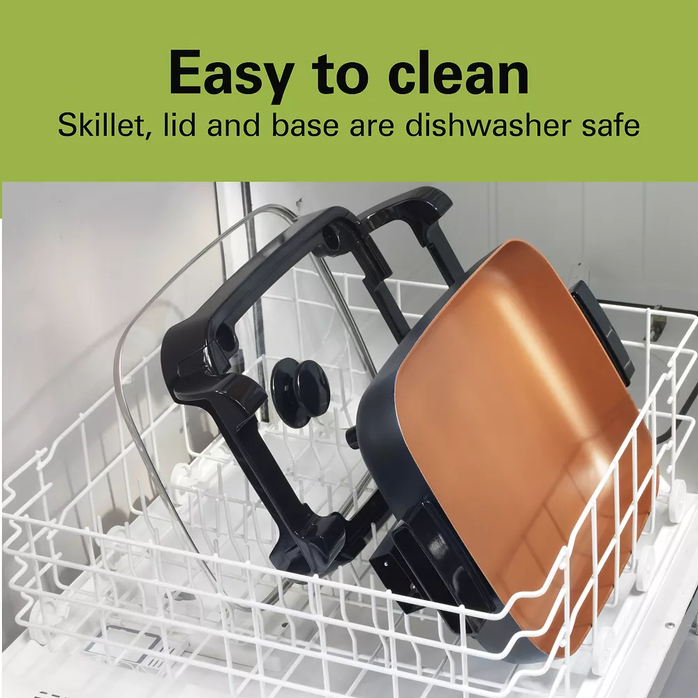 Hamilton Beach Copper Ceramic Skillet With Removable Pan 7 Hamilton Beach Copper Ceramic Skillet With Removable Pan - Image 5