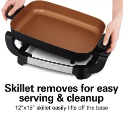 Hamilton Beach Copper Ceramic Skillet With Removable Pan 13 Hamilton Beach Copper Ceramic Skillet With Removable Pan -Zojirushi Sales Store 3753578 ALT5