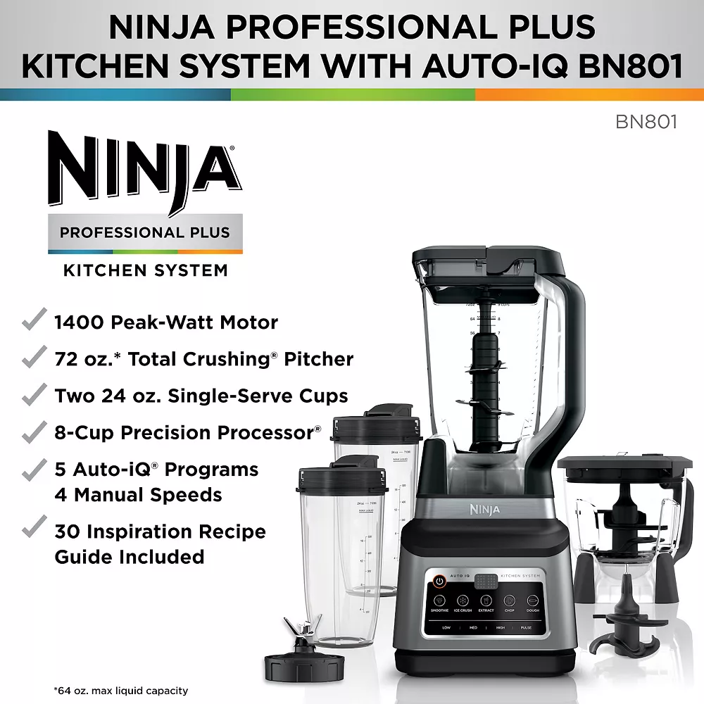 Ninja Professional Plus Kitchen System With Auto-iQ 5 Ninja Professional Plus Kitchen System With Auto-iQ - Image 3