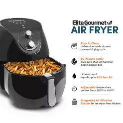 Elite Gourmet 6.5-qt. Air Fryer With Adjustable Timer & Temperature -Zojirushi Sales Store 4481240 ALT5
