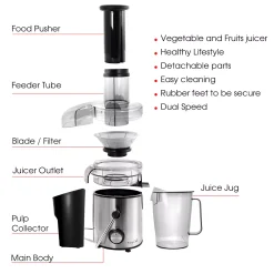 MegaChef Wide-Mouth Juice Extractor 11 MegaChef Wide-Mouth Juice Extractor -Zojirushi Sales Store 4654573 ALT6