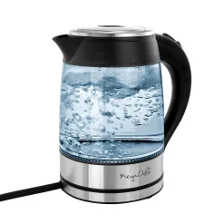 MegaChef 1.8-Liter Glass & Stainless Steel Electric Tea Kettle