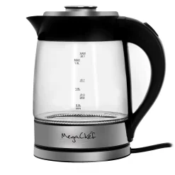 MegaChef 1.8-Liter Cordless Glass & Stainless Steel Electric Tea Infuser Kettle