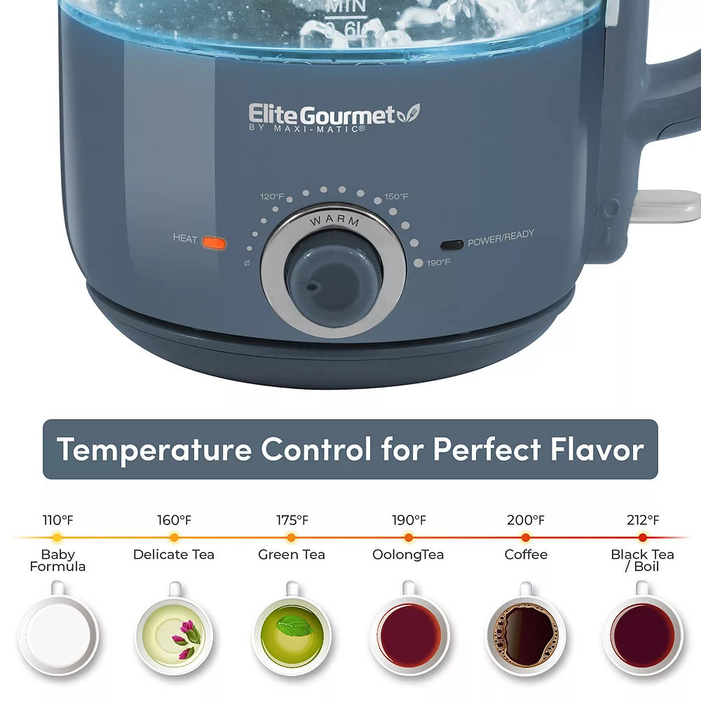 Elite 1.2-Liter Electric Glass Kettle 4 Elite 1.2-Liter Electric Glass Kettle - Image 2