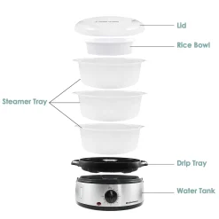 Elite 9-qt. 3-Tier Food Steamer -Zojirushi Sales Store 4658188 ALT3