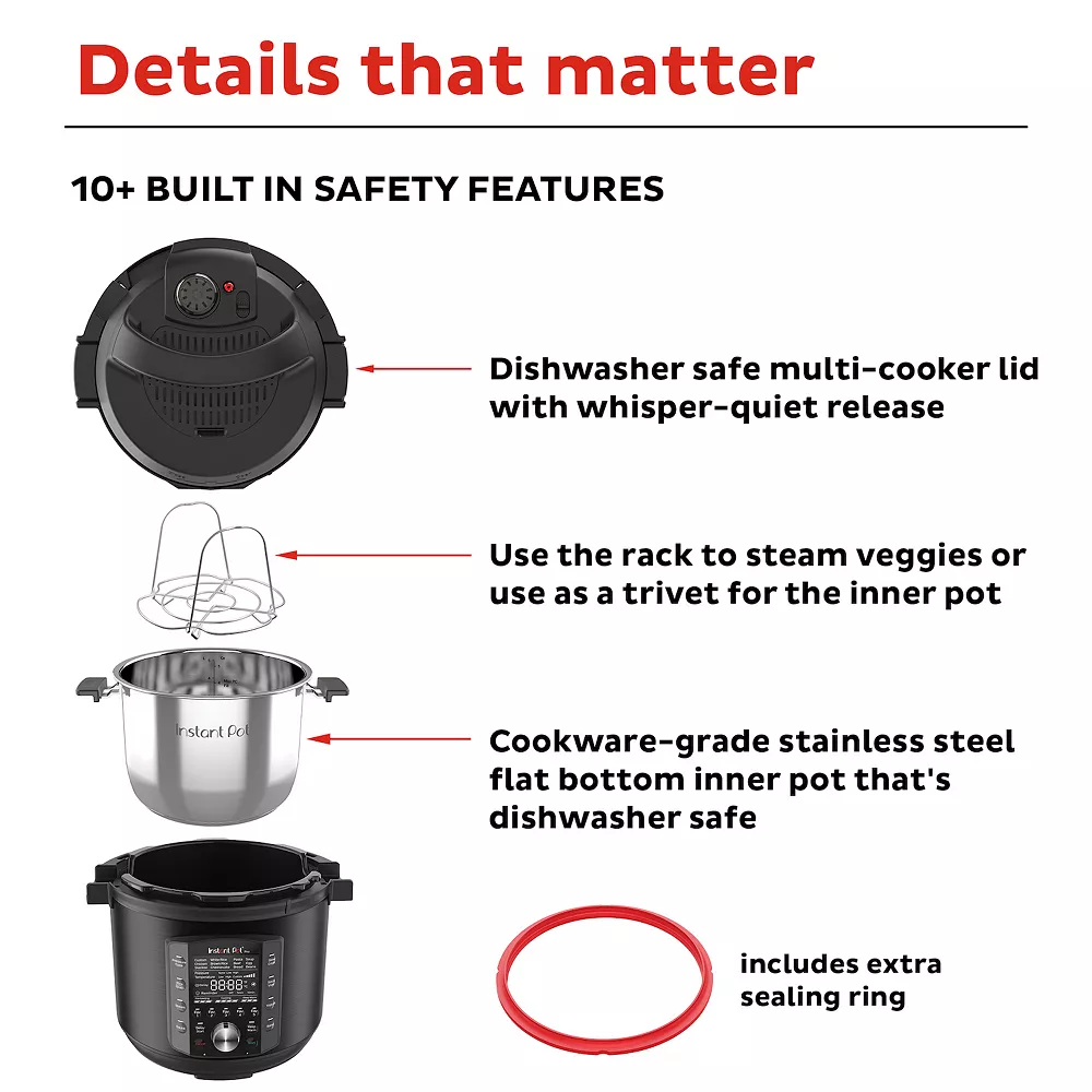 Instant Pot Pro 6-qt. Multi-Use Pressure Cooker 5 Instant Pot Pro 6-qt. Multi-Use Pressure Cooker - Image 3