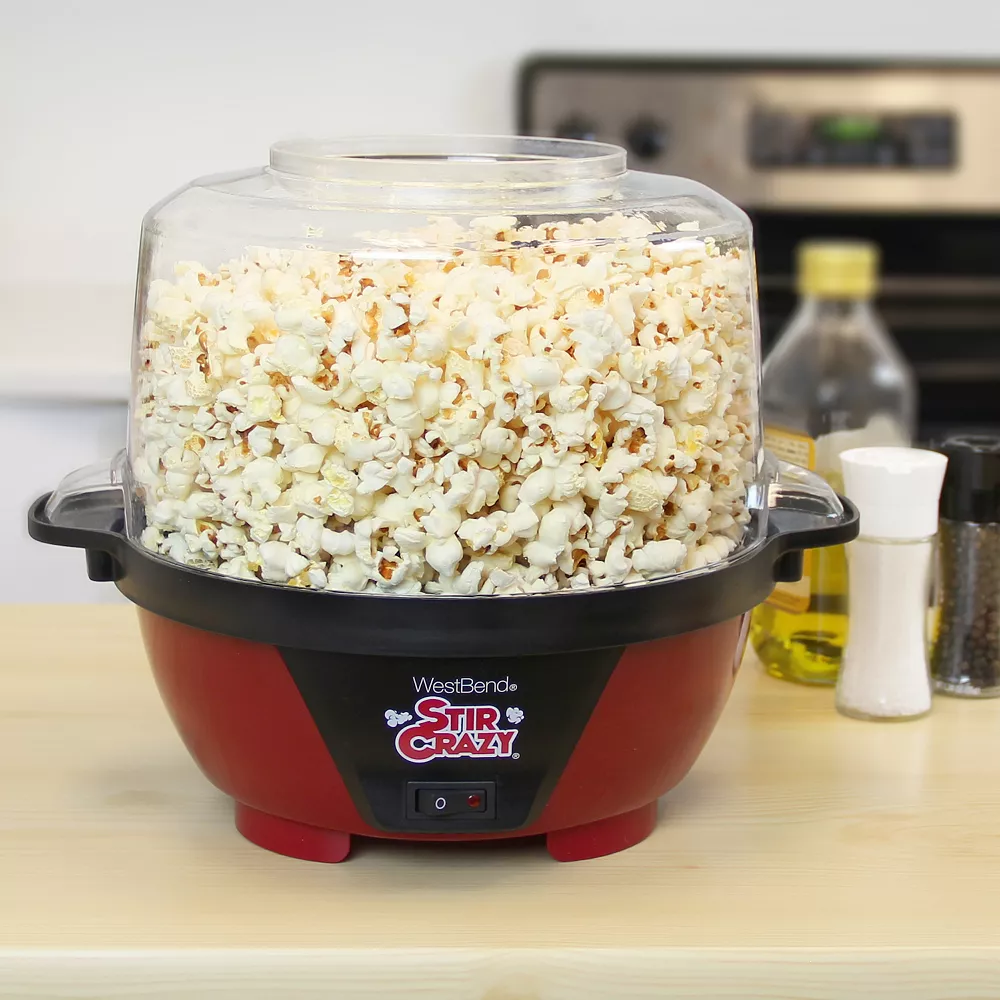 West Bend Stir Crazy 6-qt. Electric Hot Oil Popcorn Popper Machine 4 West Bend Stir Crazy 6-qt. Electric Hot Oil Popcorn Popper Machine - Image 2