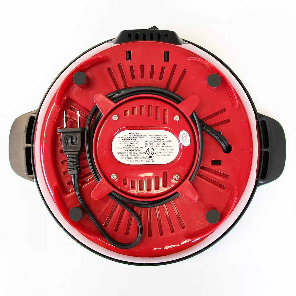 West Bend Stir Crazy 6-qt. Electric Hot Oil Popcorn Popper Machine 7 West Bend Stir Crazy 6-qt. Electric Hot Oil Popcorn Popper Machine - Image 5