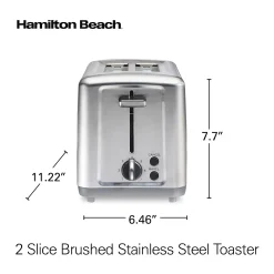 Hamilton Beach 2-Slice Brushed Stainless Steel Toaster -Zojirushi Sales Store 5046305 ALT5