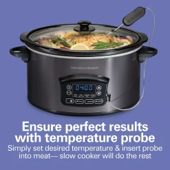Hamilton Beach Programmable 6-qt. Defrost Slow Cooker -Zojirushi Sales Store 5046612 ALT3