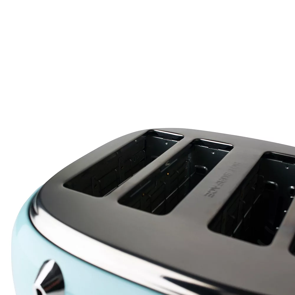 Haden Heritage 4-Slice Wide Slot Stainless Steel Body Retro Toaster, Turquoise 5 Haden Heritage 4-Slice Wide Slot Stainless Steel Body Retro Toaster, Turquoise - Image 3