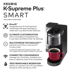 Keurig® K-Supreme™ Plus SMART Single-Serve Coffee Maker With WiFi Compatibility And 5 Brew Sizes – Black -Zojirushi Sales Store 5165782 ALT3