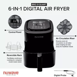NuWave Brio 8-qt. Digital Air Fryer -Zojirushi Sales Store 5242403 ALT2