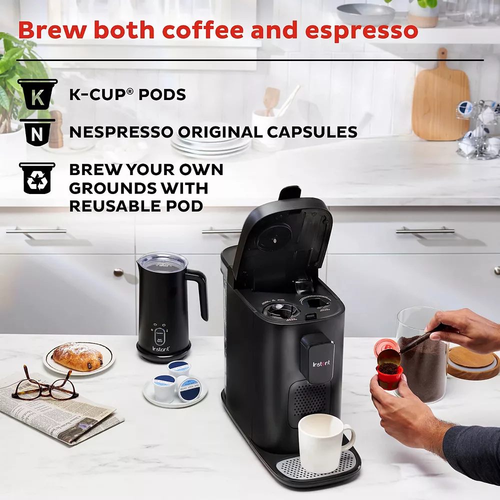 Instant Pot Instant 2-in-1 Single-Serve Coffee Maker With Reusable Coffee Pod 4 Instant Pot Instant 2-in-1 Single-Serve Coffee Maker With Reusable Coffee Pod - Image 2