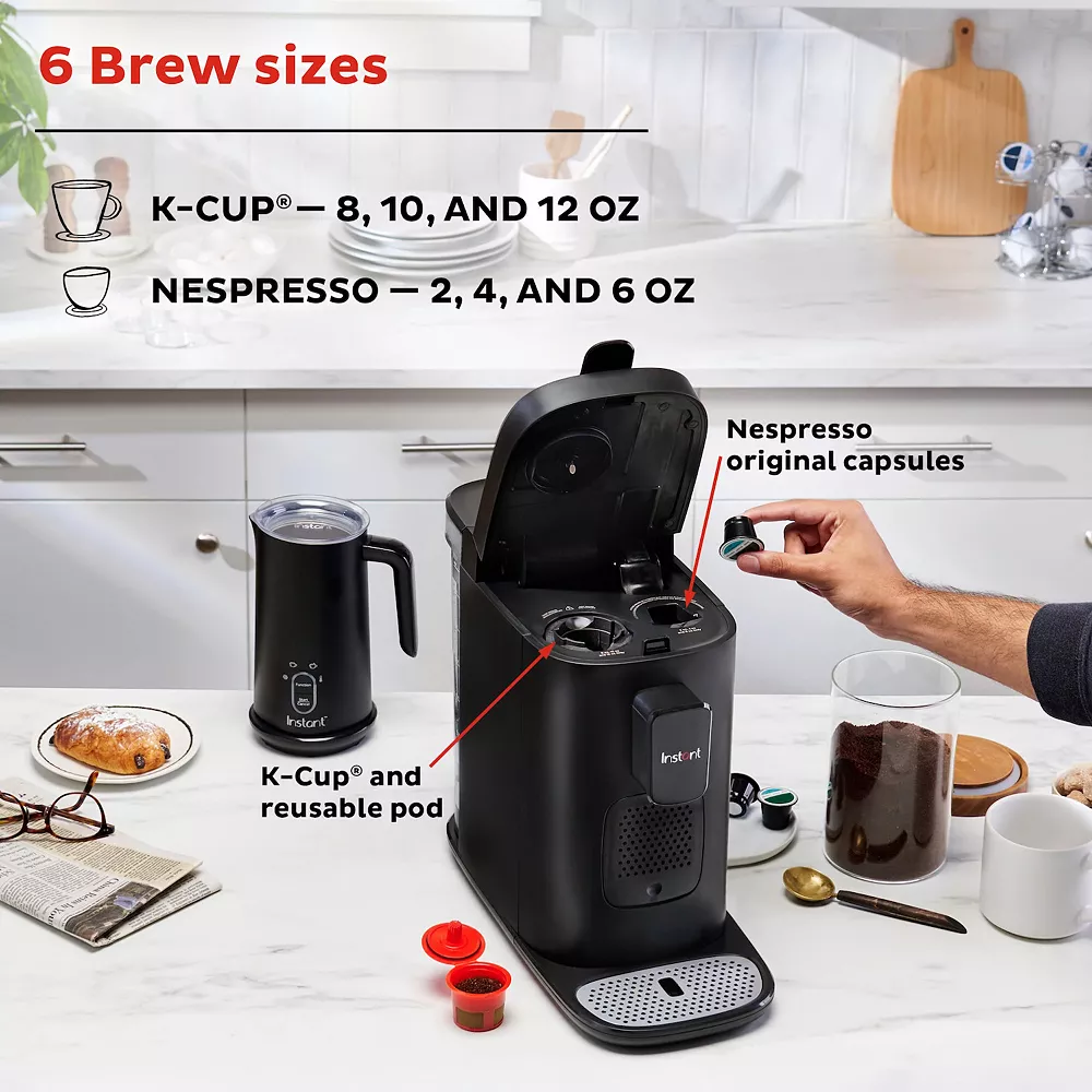 Instant Pot Instant 2-in-1 Single-Serve Coffee Maker With Reusable Coffee Pod 6 Instant Pot Instant 2-in-1 Single-Serve Coffee Maker With Reusable Coffee Pod - Image 4