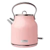 Haden Heritage 1.7 Liter Stainless Steel Body Retro Electric Tea Kettle, Pink -Zojirushi Sales Store 5706407