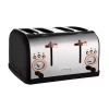 MegaChef 4-Slice Wide Slot Toaster -Zojirushi Sales Store 5763565 Black