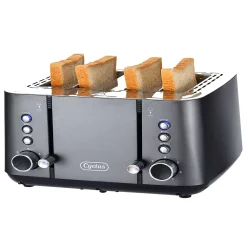 CYETUS Extra Wide 4-Slot Stainless Steel Toaster, Defrost, Bagel And Cancel Functions, 9-Shade Settings