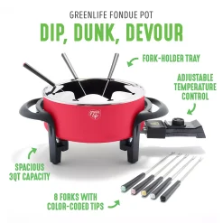 GreenLife 14-Cup Electric Fondue Pot Set -Zojirushi Sales Store 5926155 ALT4