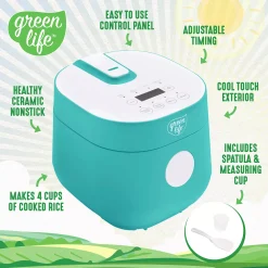 GreenLife Healthy 4-Cup Ceramic Nonstick Rice, Oats & Grains Cooker -Zojirushi Sales Store 5926174 ALT4