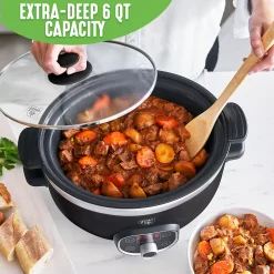 GreenLife Cook Duo Healthy 6-qt. Ceramic Nonstick Slow Cooker 12 GreenLife Cook Duo Healthy 6-qt. Ceramic Nonstick Slow Cooker -Zojirushi Sales Store 5926180 ALT5