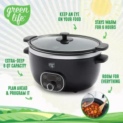 GreenLife Cook Duo Healthy 6-qt. Ceramic Nonstick Slow Cooker 13 GreenLife Cook Duo Healthy 6-qt. Ceramic Nonstick Slow Cooker -Zojirushi Sales Store 5926180 ALT6