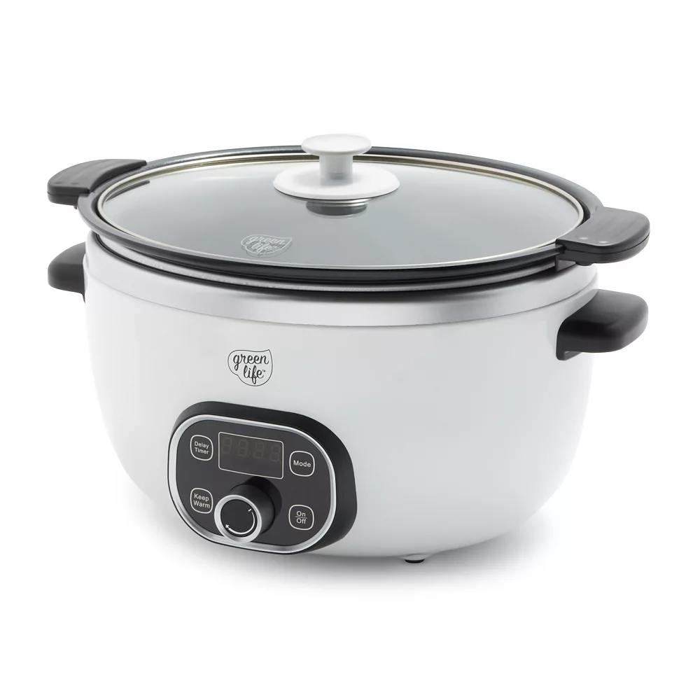 GreenLife Cook Duo Healthy 6-qt. Ceramic Nonstick Slow Cooker 3 GreenLife Cook Duo Healthy 6-qt. Ceramic Nonstick Slow Cooker