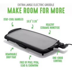 GreenLife Nonstick Ceramic Extra-Large Electric Griddle 11 GreenLife Nonstick Ceramic Extra-Large Electric Griddle -Zojirushi Sales Store 5926184 ALT4