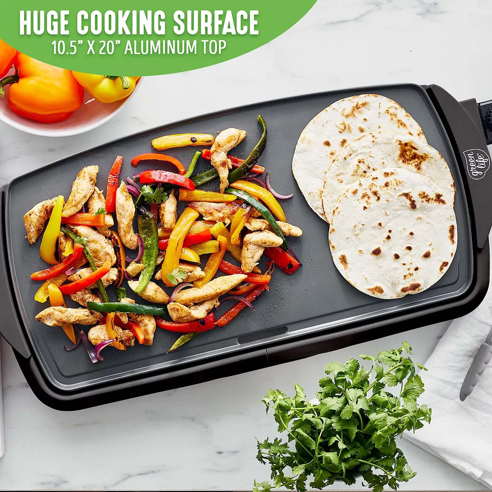GreenLife Nonstick Ceramic Extra-Large Electric Griddle 7 GreenLife Nonstick Ceramic Extra-Large Electric Griddle - Image 5