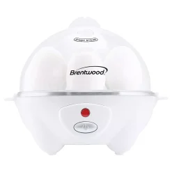 Brentwood TS-1045W Electric Boiled Egg Cooker For 7 Eggs With Omelet Tray, White -Zojirushi Sales Store 5956038 ALT2