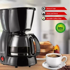 Brentwood Appliances Brentwood 4 Cup Coffee Maker - Black -Zojirushi Sales Store 5959402 ALT3