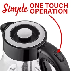 Brentwood Appliances Brentwood Glass 1.7 Liter Electric Kettle With Tea Infuser In Black -Zojirushi Sales Store 5959659 ALT3