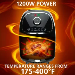 Brentwood Appliances Brentwood AF-202BK 2 Quart Small Electric Air Fryer Black With Timer And Temp Control -Zojirushi Sales Store 5959850 ALT2