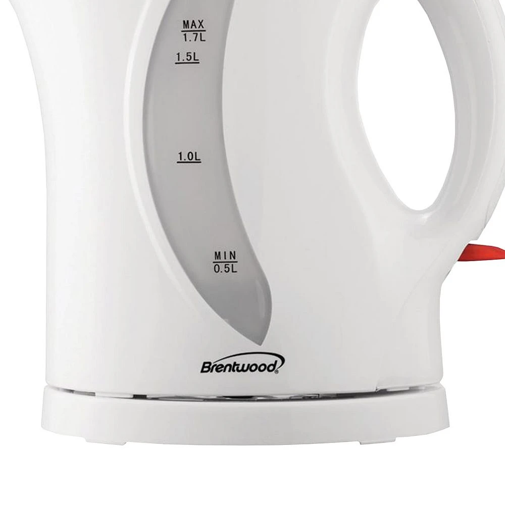 Brentwood Appliances Brentwood 1.7 Liter Cordless Plastic Tea Kettle In White 6 Brentwood Appliances Brentwood 1.7 Liter Cordless Plastic Tea Kettle In White - Image 4