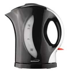 Brentwood Appliances Brentwood 1.7 Liter Cordless Plastic Tea Kettle In Black With Silver Handle