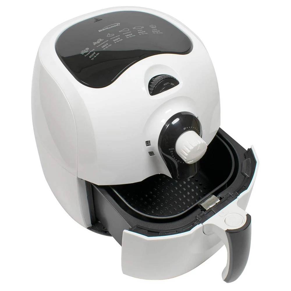 Brentwood Appliances Brentwood 3.7 Quart Electric Air Fryer In White With Timer And Temperature Control 3 Brentwood Appliances Brentwood 3.7 Quart Electric Air Fryer In White With Timer And Temperature Control