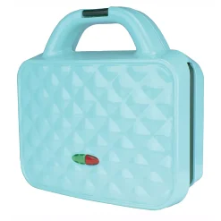 Brentwood Appliances Brentwood Couture Purse Non-Stick Dual Waffle Maker In Blue With Indicator Lights