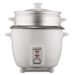 Brentwood Appliances Brentwood 15 Cup Rice Cooker / Non-Stick With Steamer In White