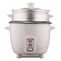 Brentwood Appliances Brentwood 5 Cup Rice Cooker/Non-Stick With Steamer In White