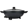 Brentwood Appliances Brentwood 13in Non-Stick Flat Bottom Electric Wok Skillet With Vented Glass Lid In Black -Zojirushi Sales Store 6012933