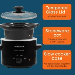 Elite Gourmet 2-qt. Mini Slow Cooker -Zojirushi Sales Store 6036983 ALT2