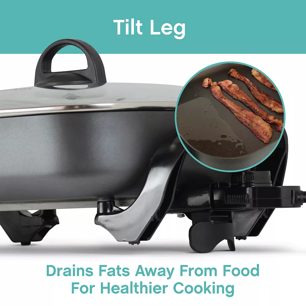 West Bend 12-in. Electric Skillet With Diamond Shield Nonstick 4 West Bend 12-in. Electric Skillet With Diamond Shield Nonstick - Image 2