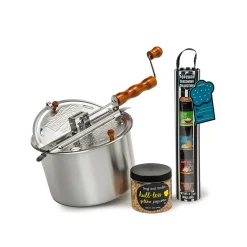Wabash Valley Farms Whirley-Pop Popper Pop & Season Hull-less Popcorn Set