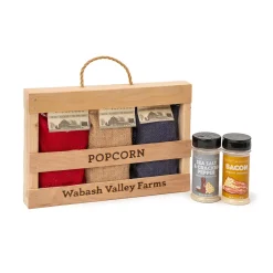 Wabash Valley Farms Triple-Kernel Tasting Set With Wooden Crate