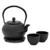 Juvale Cast Iron Teapot, Japanese Tetsubin Kettle Set With 2 Cups, Tea Infuser (1200 Ml, Black) -Zojirushi Sales Store 6096311